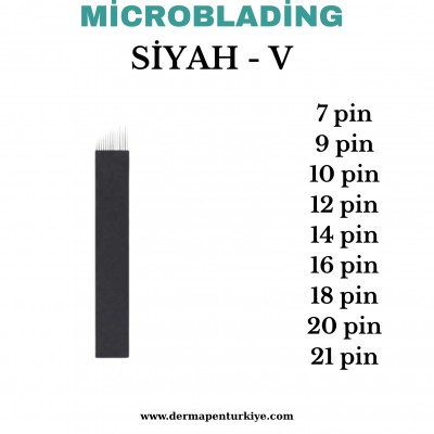 SİYAH V Micoblading Kalıcı Makyaj İğneleri