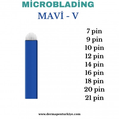 MAVİ V Micoblading Kalıcı Makyaj İğneleri